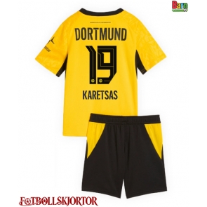 Borussia Dortmund Konstantinos Karetsas #19 Hemmakläder Barn 2026-27 Kortärmad (+ Korta byxor)